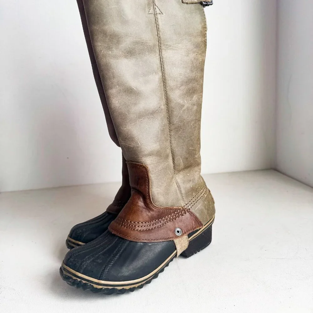 Sorel Leather Two Tone Knee High Winter Boots 36 - Picture 4 of 7